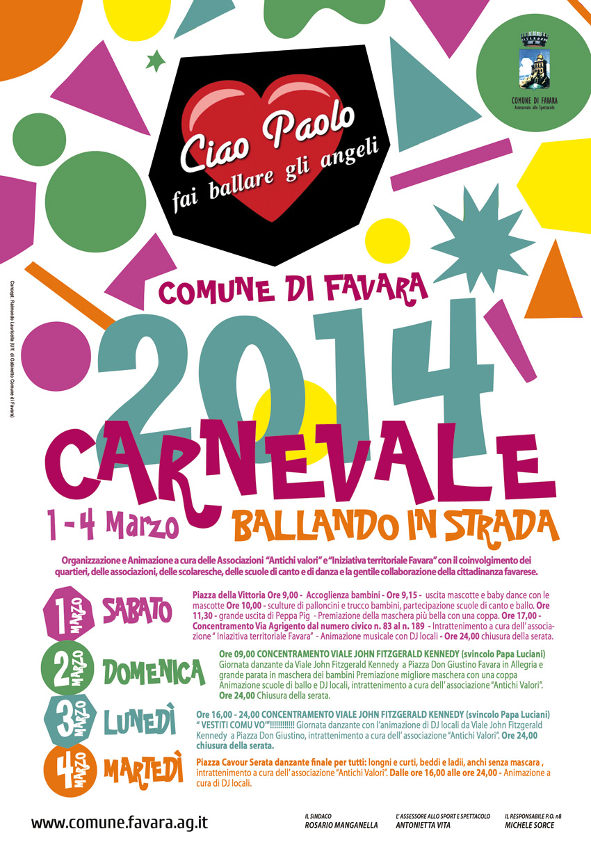 Manifesto Carnevale Favarese 2014